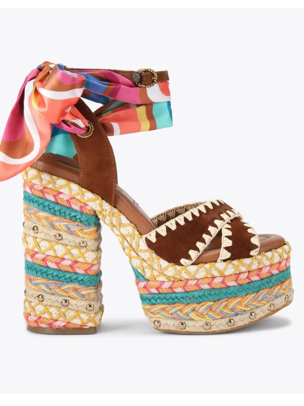 CHELSEA SCARF PLATFORM HEEL